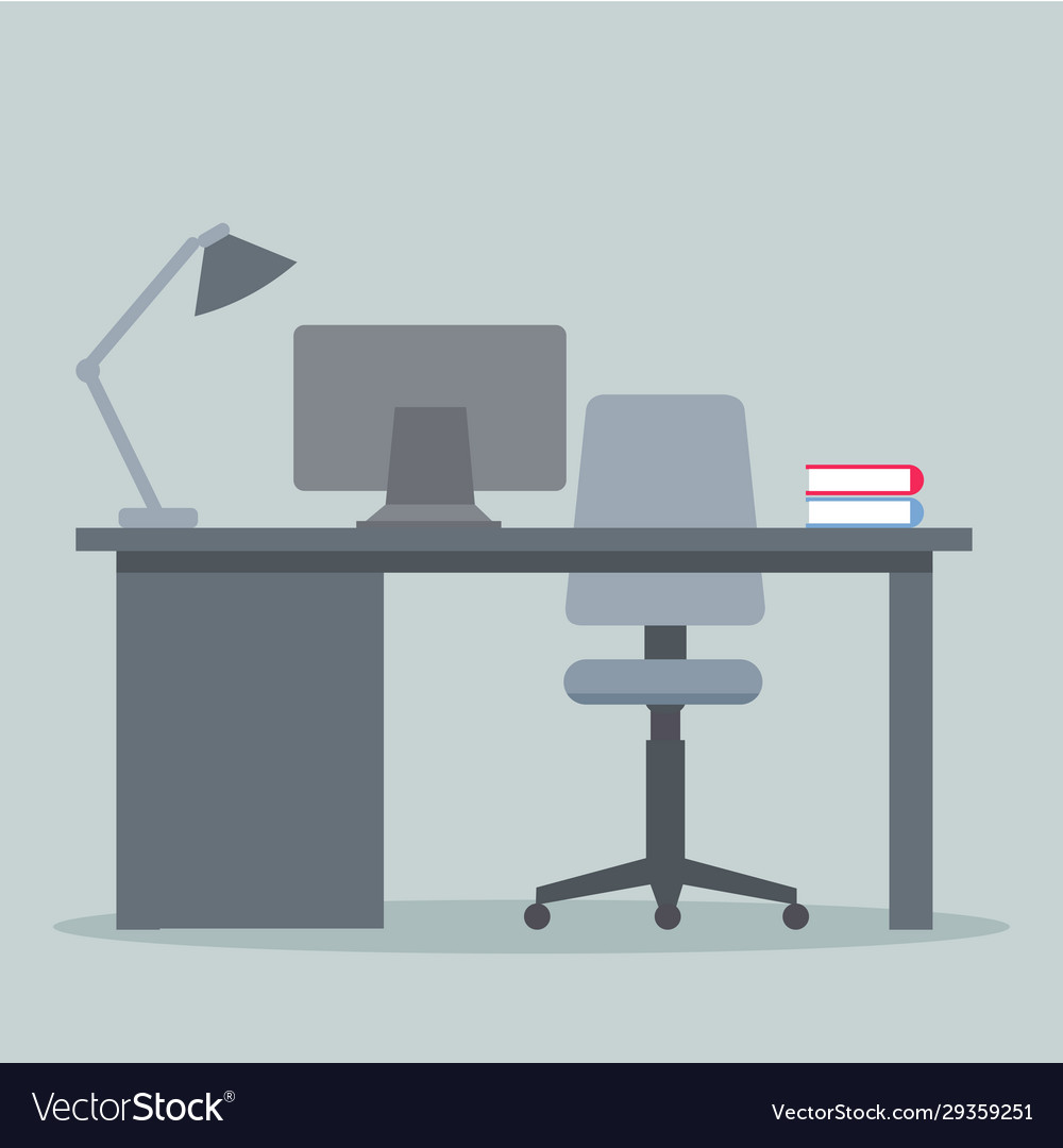Design student desk with computer