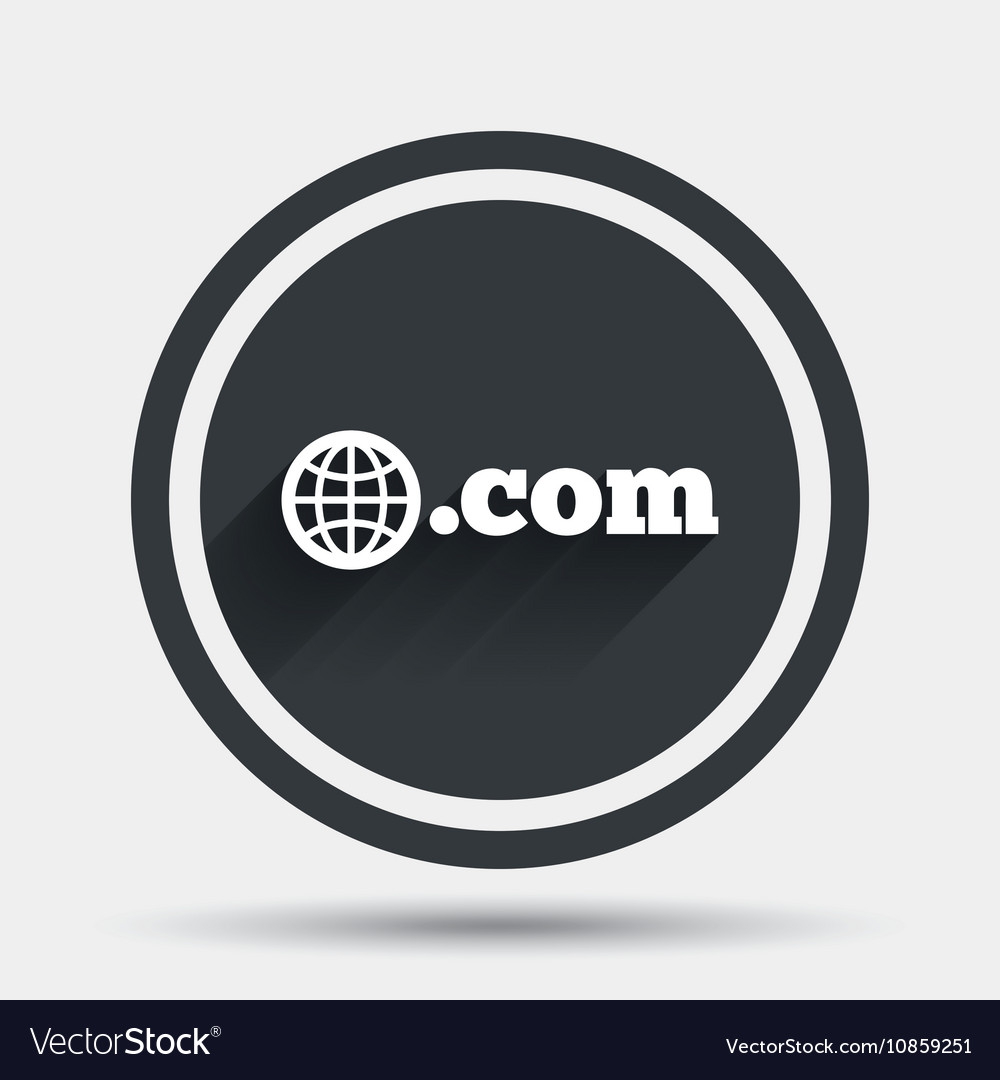 Domain com sign icon top-level internet