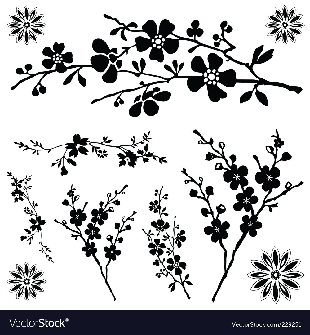 Download Flower ornaments Royalty Free Vector Image - VectorStock