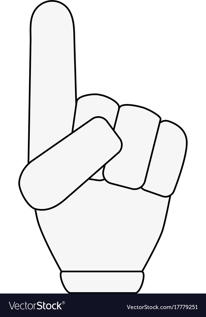 Foam Finger Symbol Bild