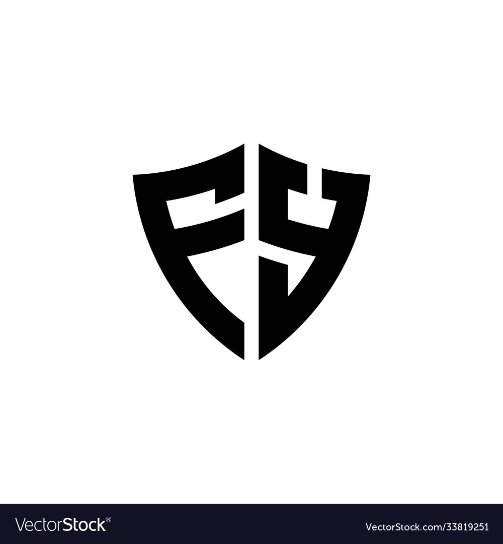 Fy monogram logo with shield shape design template