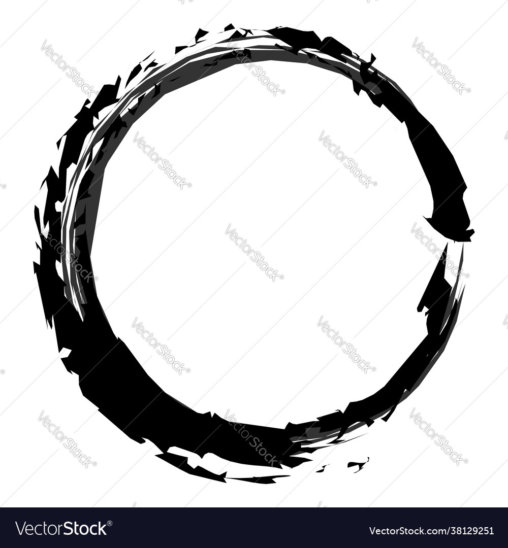 Grungy textured circle element set grunge circles vector image Grungy textured circle element set grunge circles