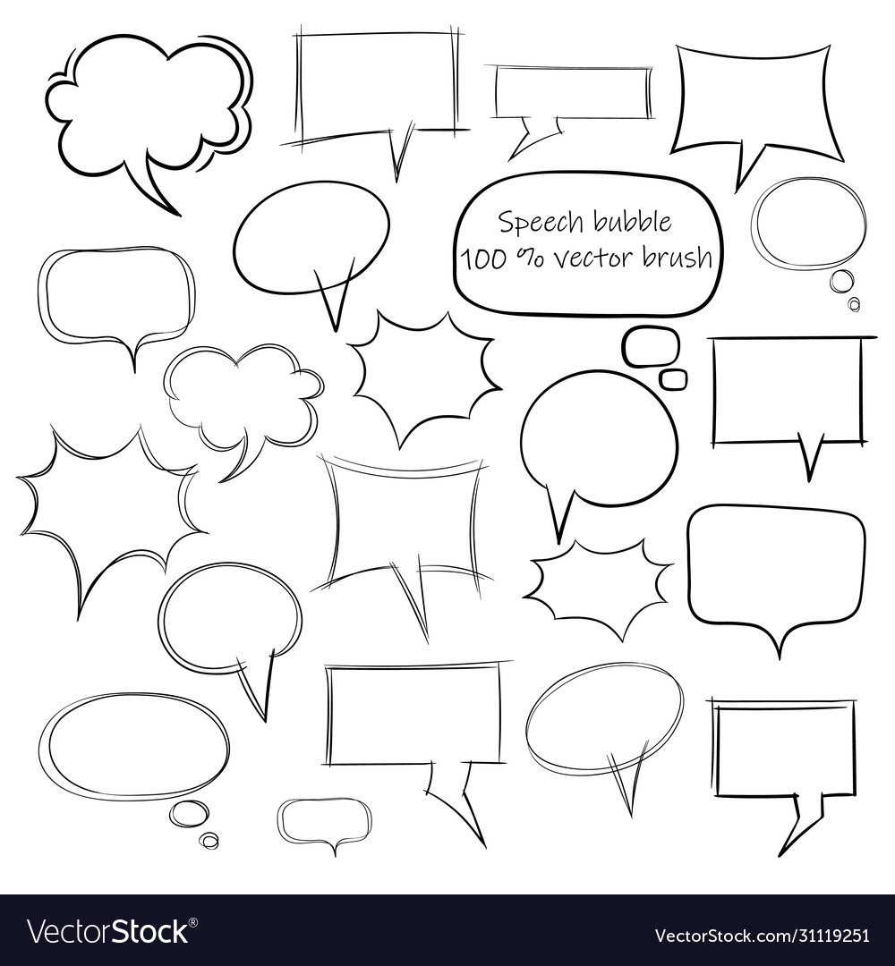 Hand Drawn Speech Bubbles
