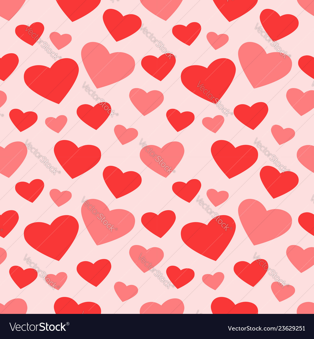 Hearts seamless pattern background Royalty Free Vector Image