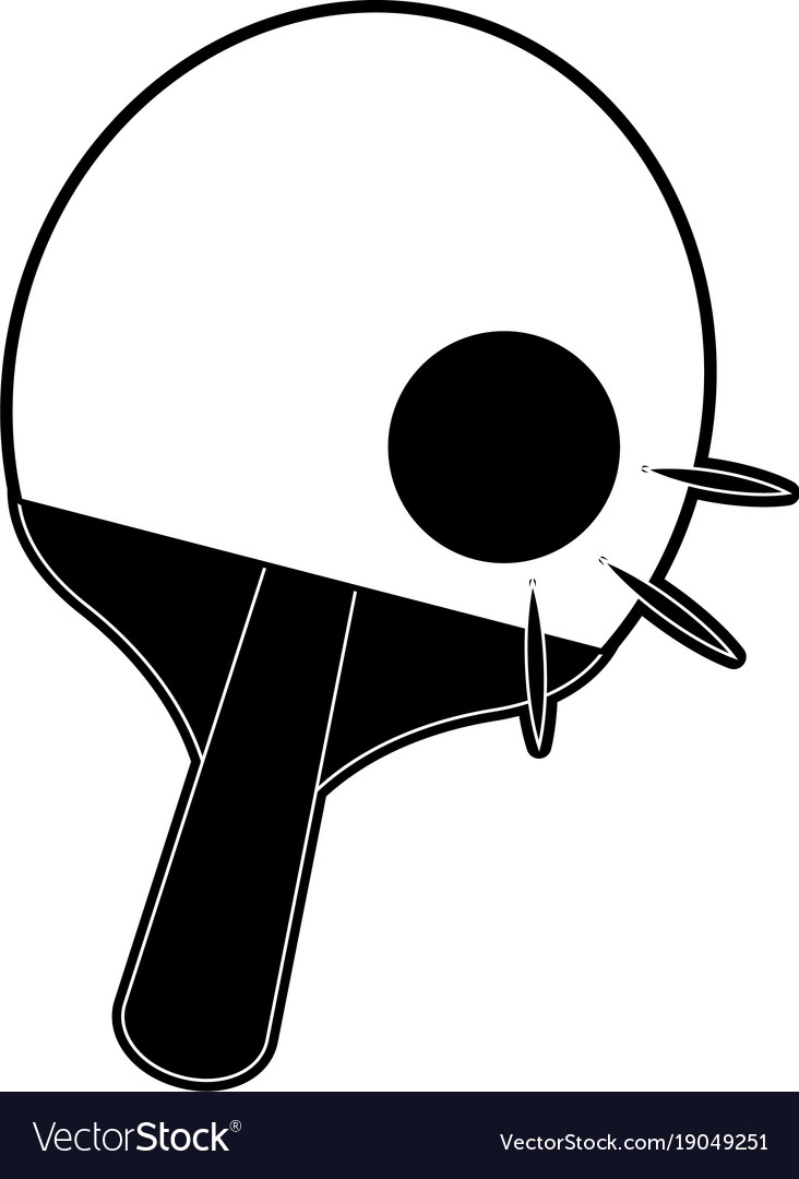 Ping pong racket and ball