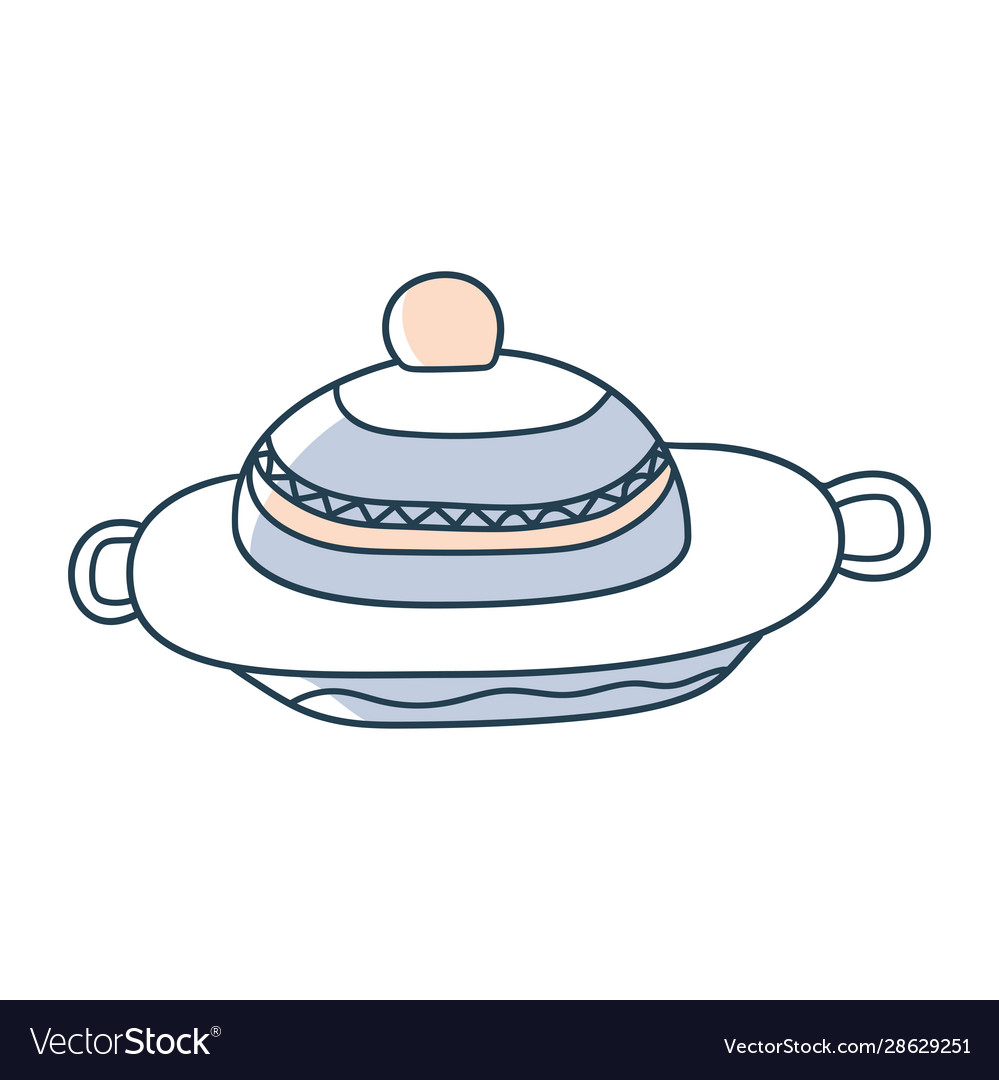 Plate cartoon doodle stock icon in flat style