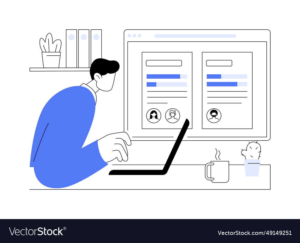 Project status updates abstract concept Vector Image Project status updates abstract concept