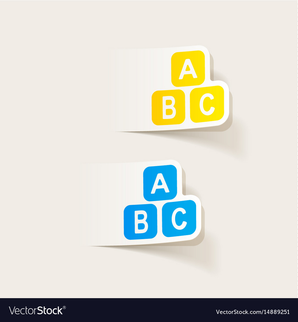 Realistic design element toy cube