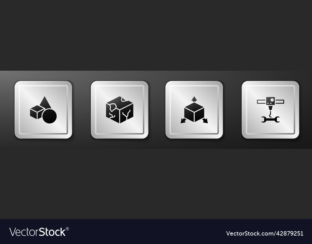 Set basic geometric shapes isometric cube and 3d Vector Image Set basic geometric shapes isometric cube and 3d