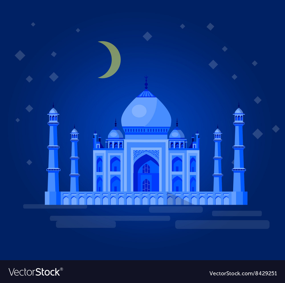 Taj Mahal an ancient Palace Royalty Free Vector Image