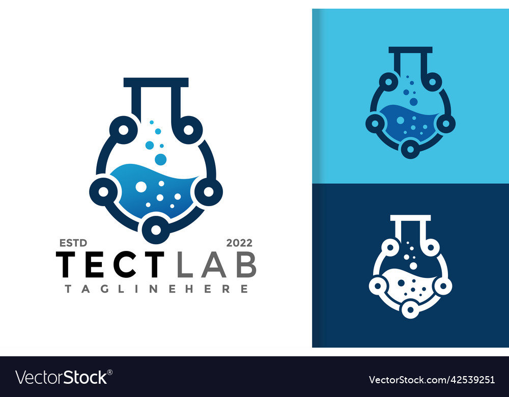 Tech lab logo design template vector image Tech lab logo design template