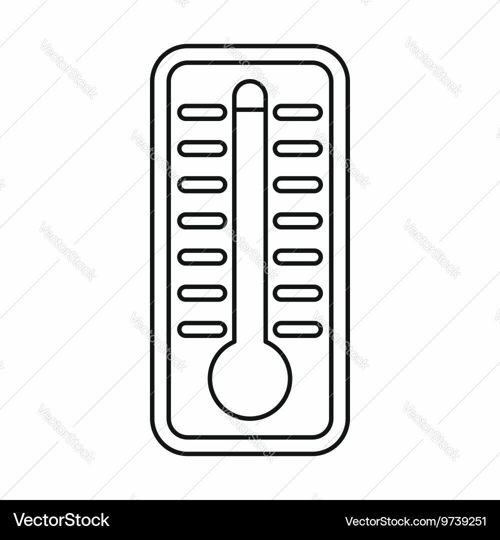 Thermometer indicates high temperature icon Vector Image