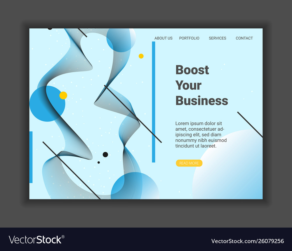 Abstract background with dynamic linear waves vector image Abstract background with dynamic linear waves