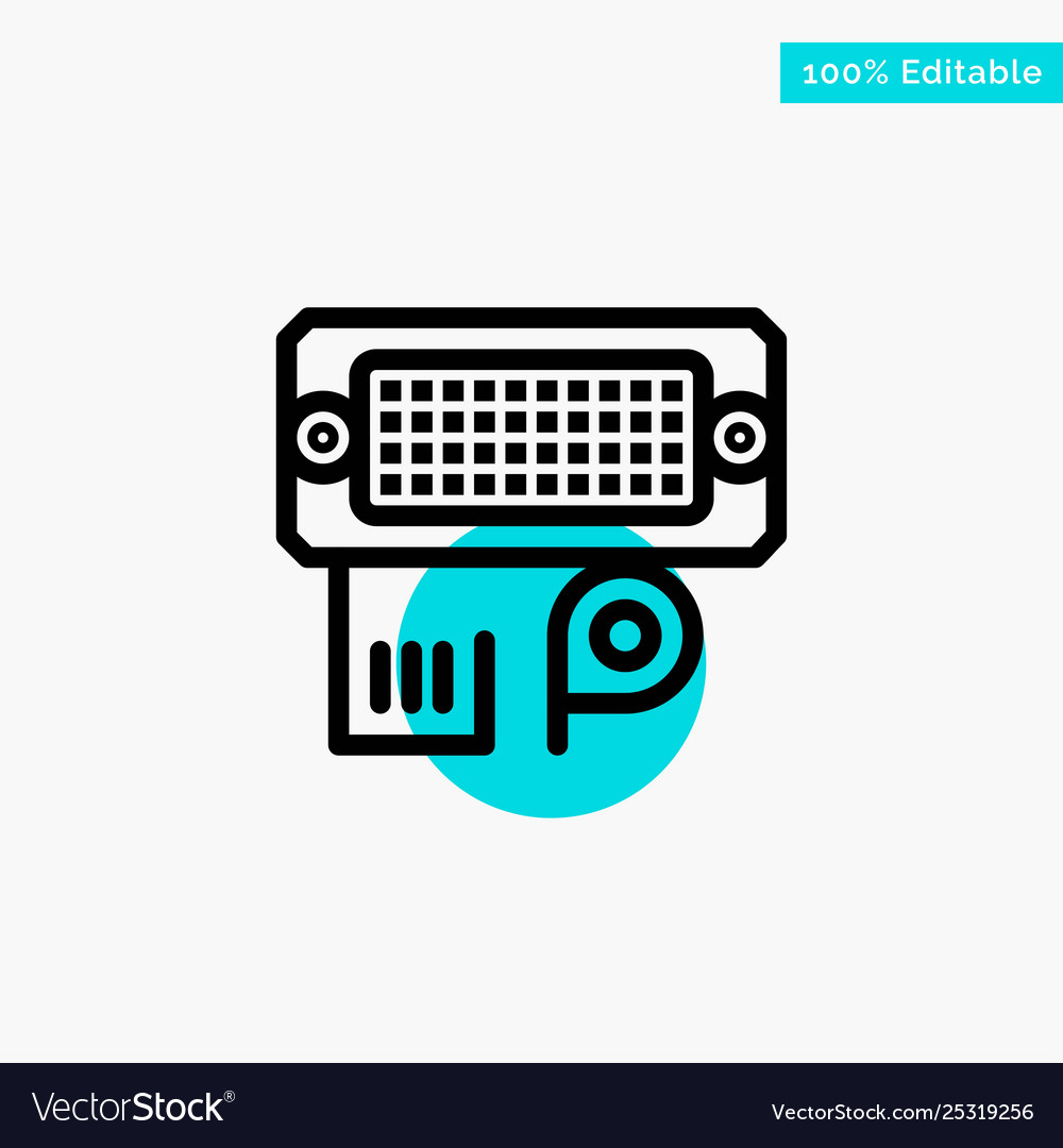 Adapteranschlussdateneingang Türkis-Highlight vector image Adapteranschlussdateneingang Türkis-Highlight