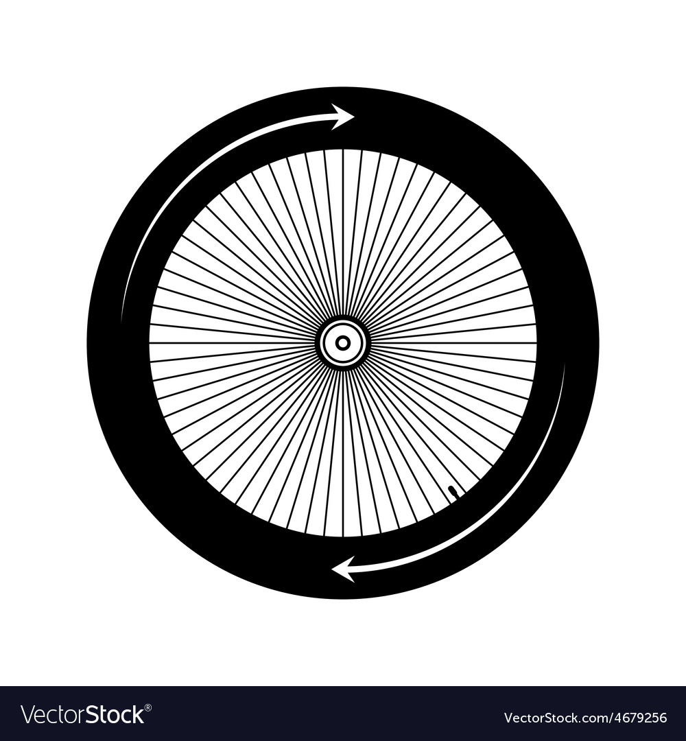 Bicycle wheel Royalty Free Vector Image VectorStock