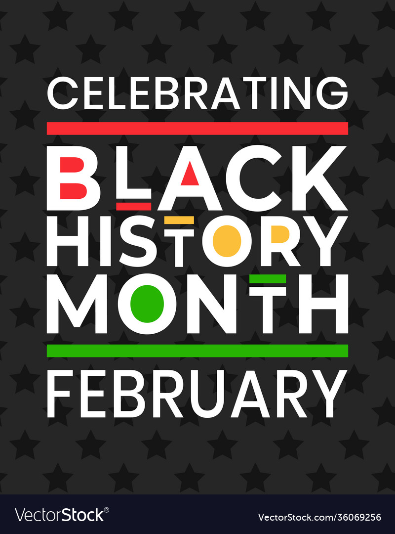 Celebrating black history month february banner Vector Image