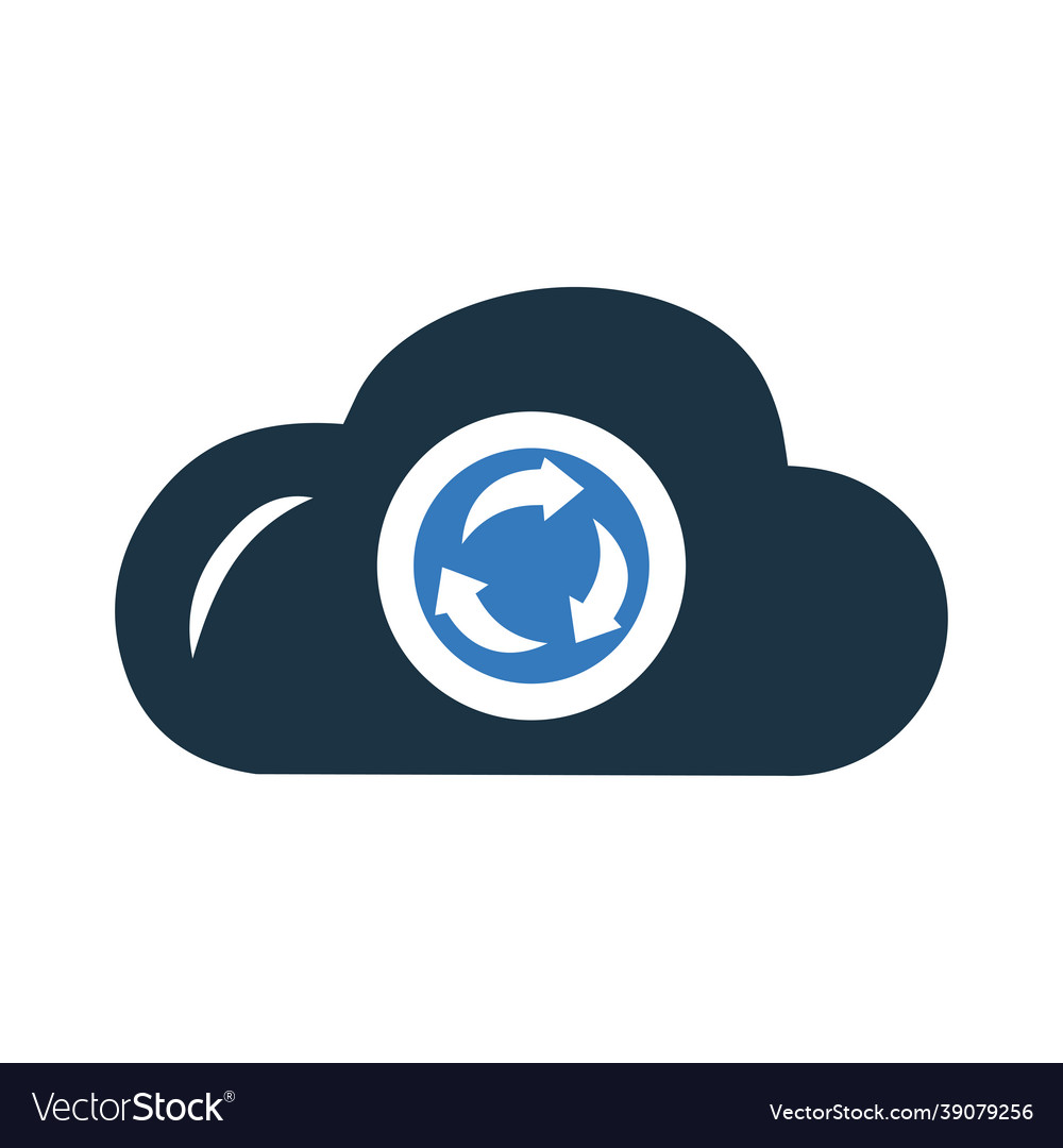 Cloud update refresh data icon editable graphics