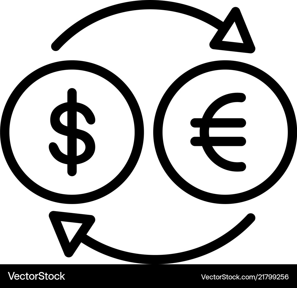Convert currency Royalty Free Vector Image - VectorStock