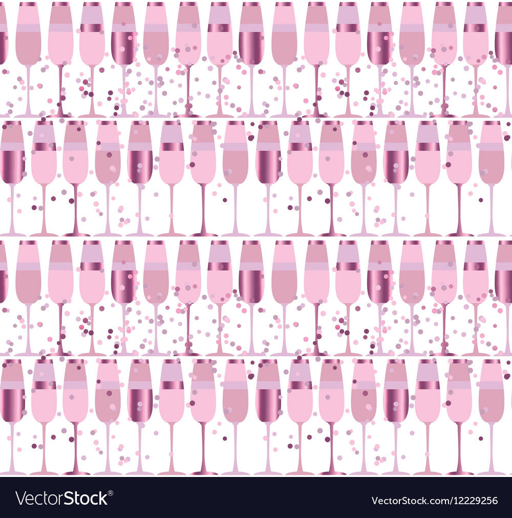 Elegant light seamless pattern with sparkling wine