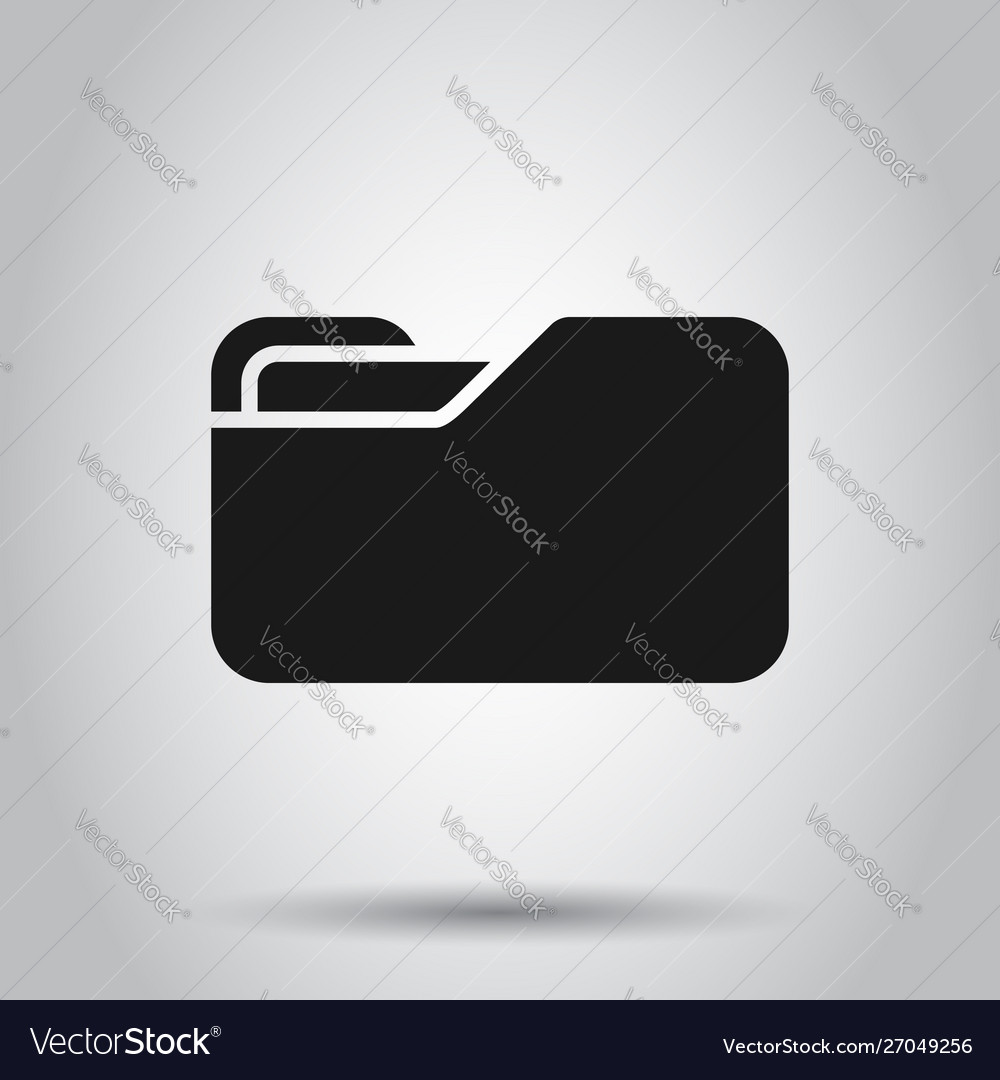 File folder icon in flat style documents archive Vector Image