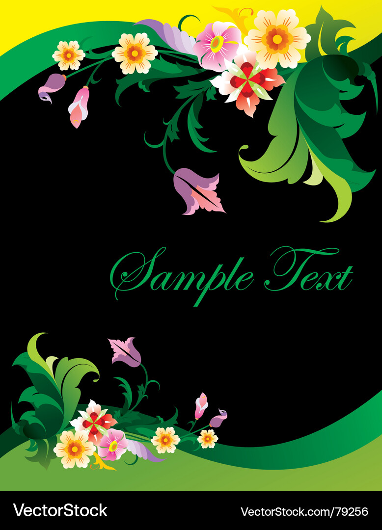 Floral border Royalty Free Vector Image - VectorStock