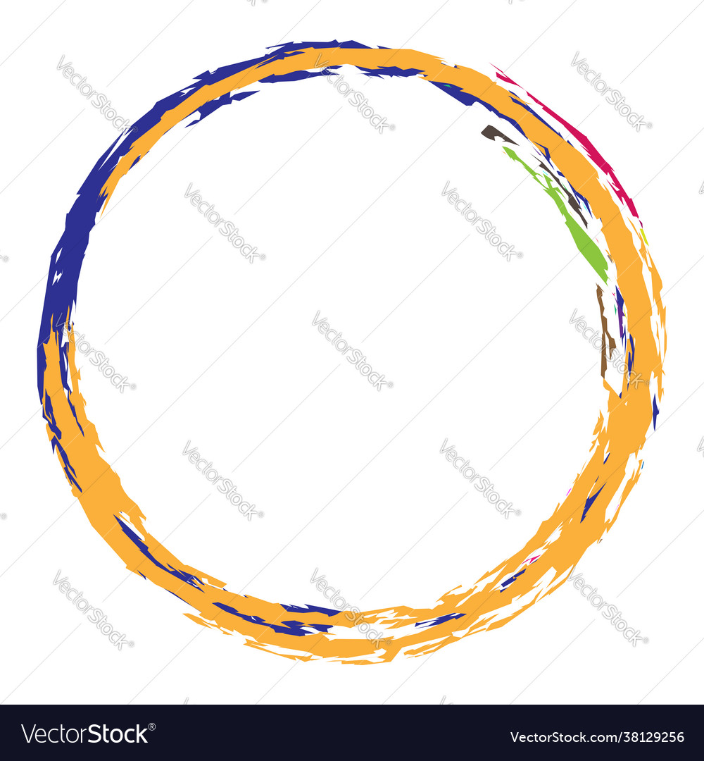 Grungy textured circle element set grunge circles vector image Grungy textured circle element set grunge circles