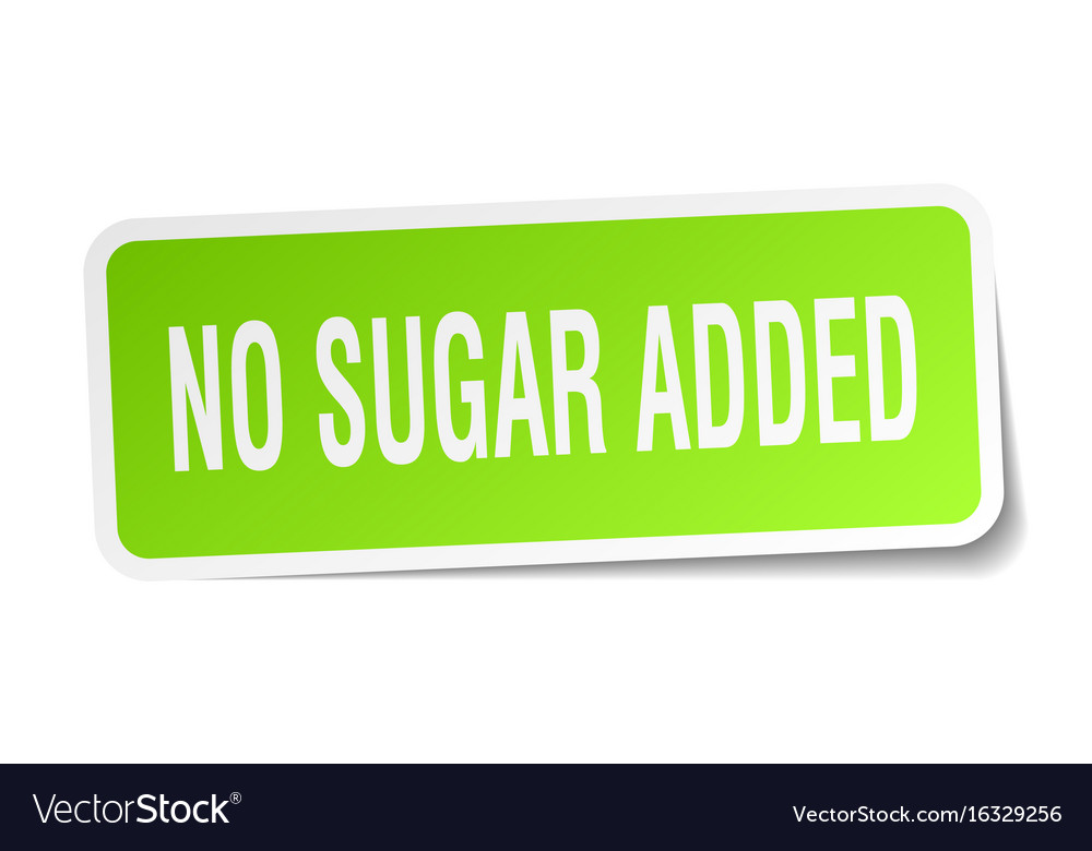 No sugar added square sticker on white