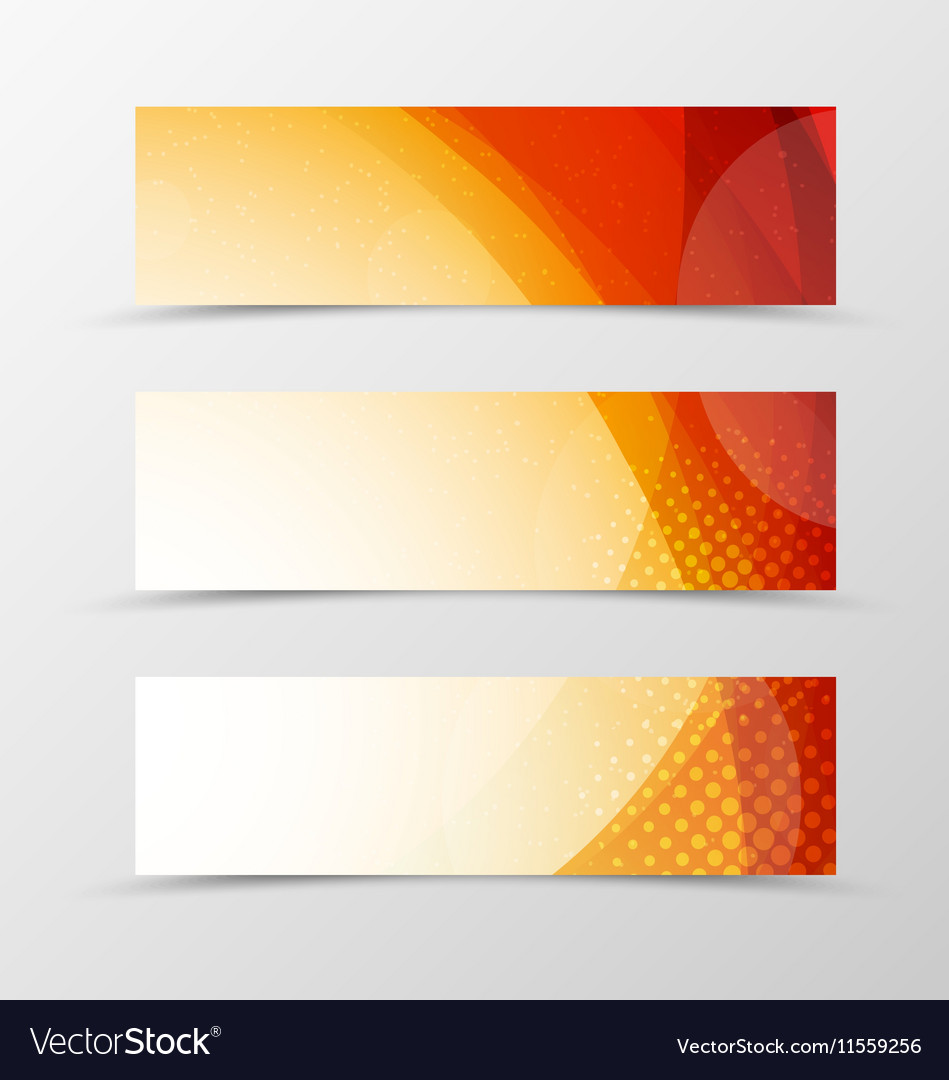 Set of header banner wave design