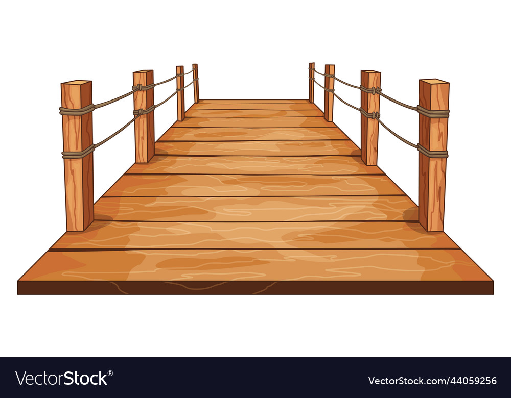 wooden bridge with rope attached illustration download a free preview