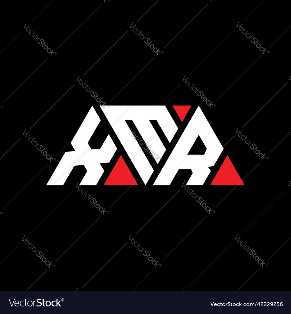 Xmr triangle letter logo design