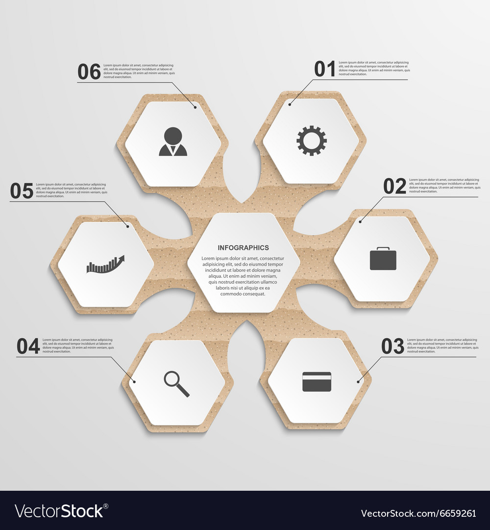 Abstract hexagon infographics template