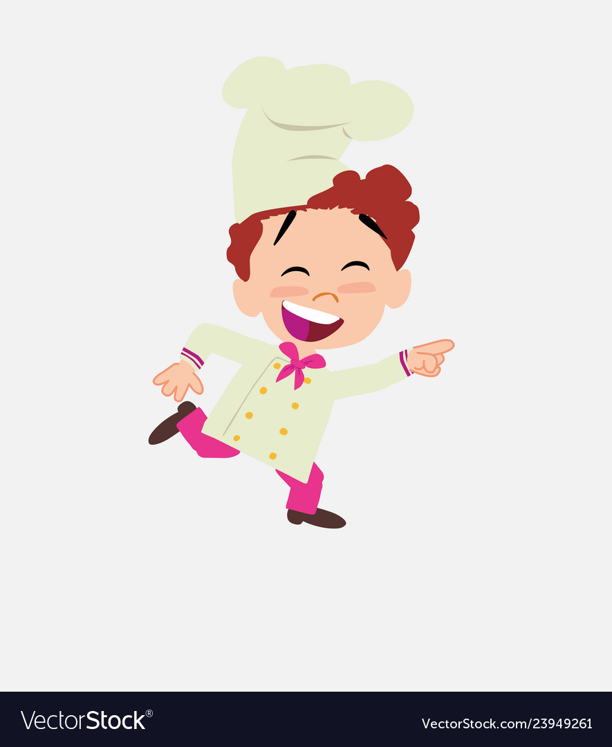 Chef running smiling Vector Image Chef running smiling
