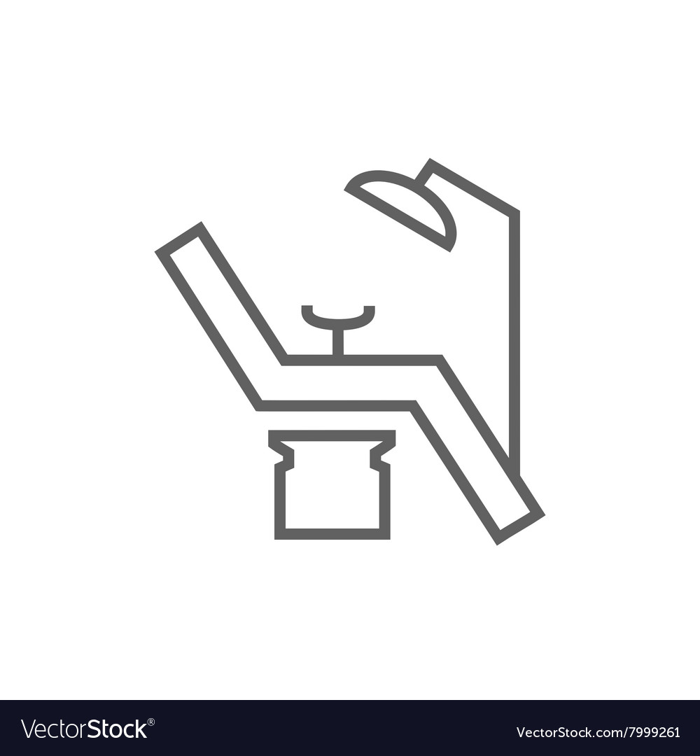 Dental chair line icon