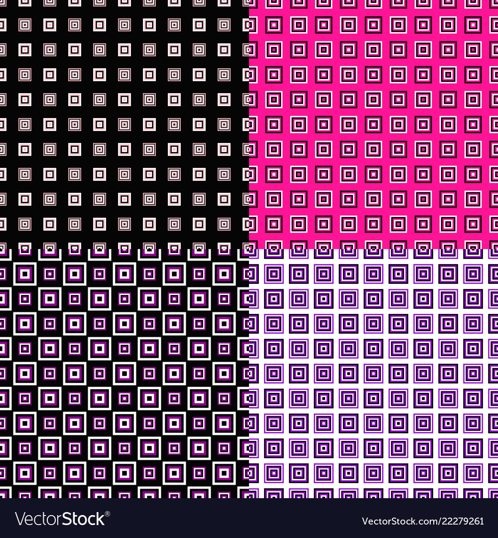Geometrical repeating pattern set - square design