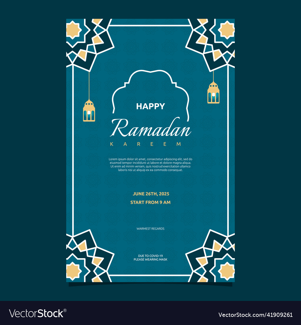 Islamic event ramadan kareem card frame