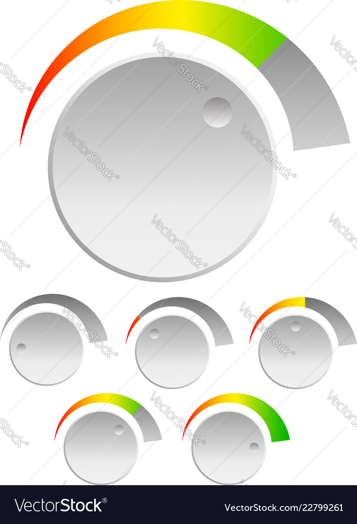 Knob with level indicator adjust opacity mask vector image Knob with level indicator adjust opacity mask