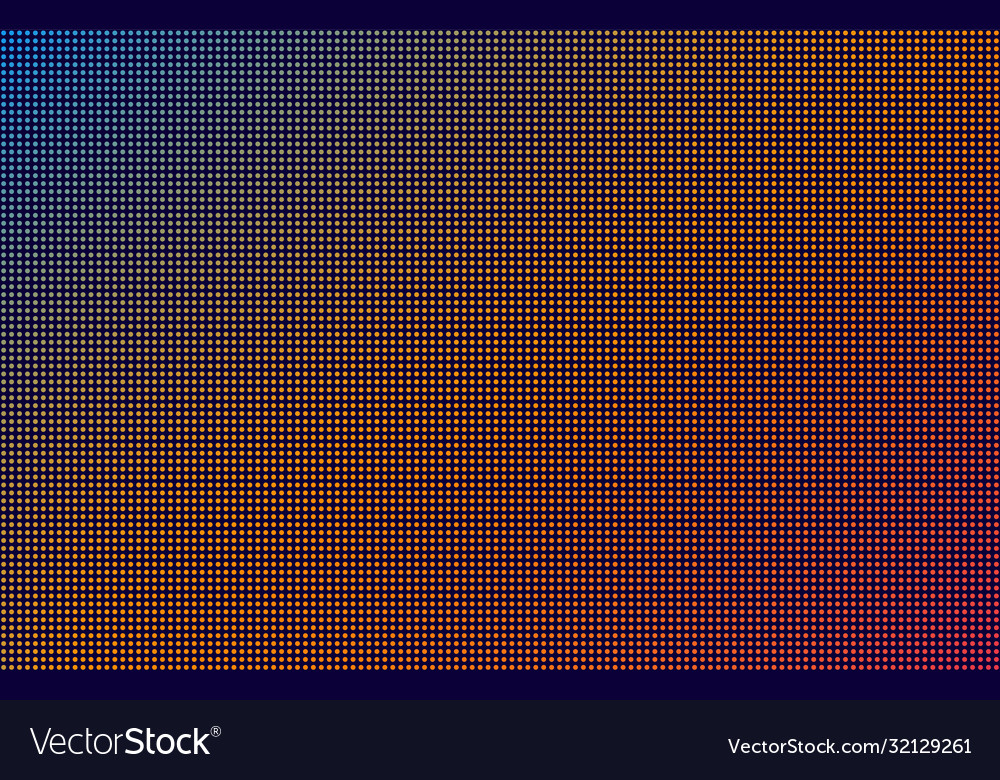 Led screen gradient background blue orange Vector Image