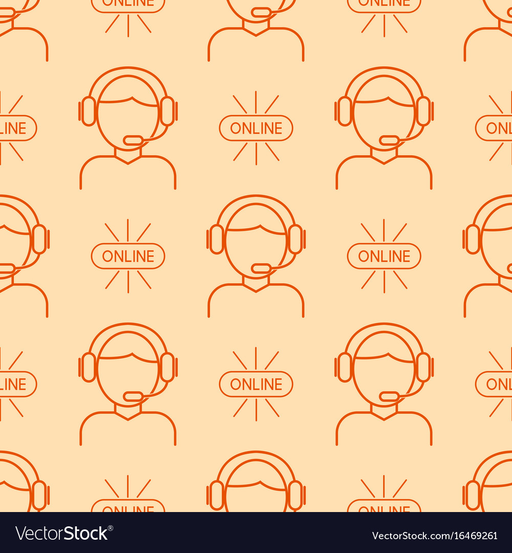 Man portrait outline face seamless pattern manager