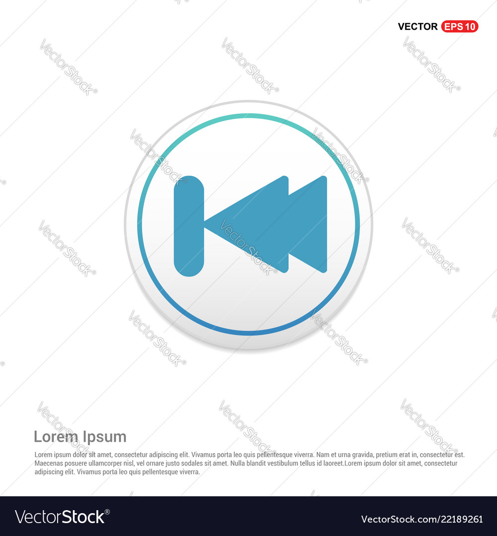 Previous back icon - white circle button