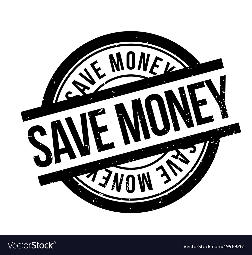 Save money rubber stamp