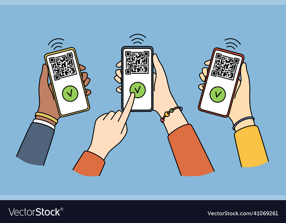 Scanning qr codes and technologies concept