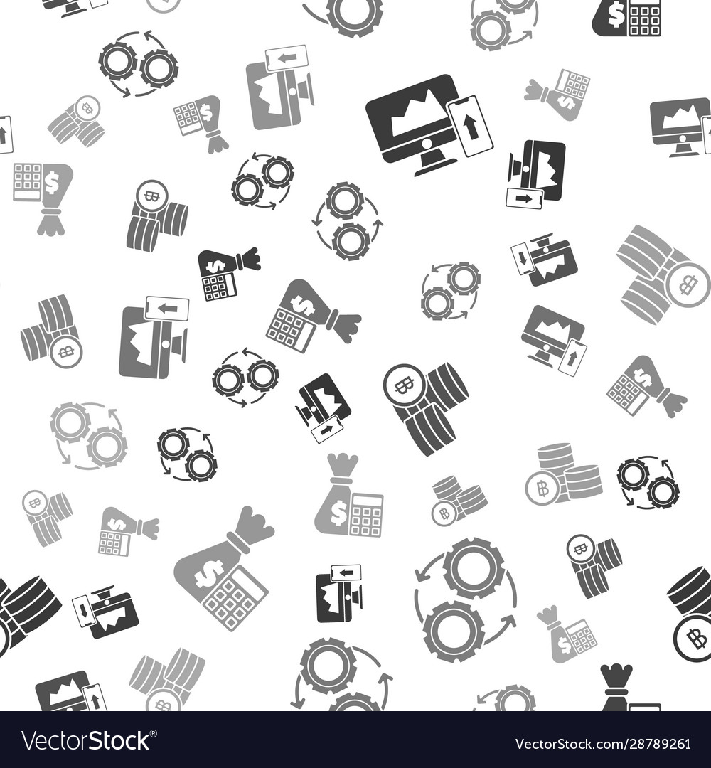 Set financial chart or graph on computer vector image Set financial chart or graph on computer