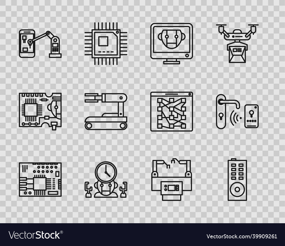 Set line printed circuit board pcb bot robot