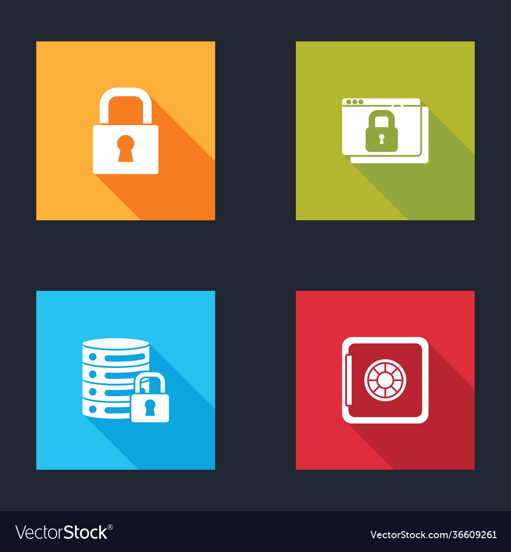 Set lock secure your site with https ssl server vector image Set lock secure your site with https ssl server