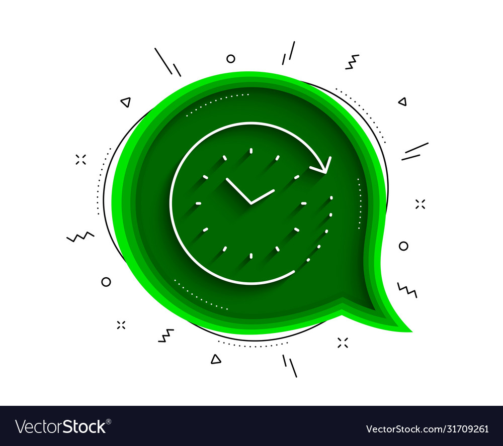 Time change line icon clock sign watch Royalty Free Vector
