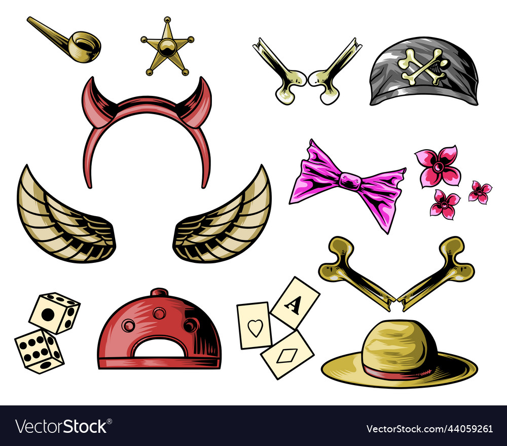 Various objects icons ribbons etc