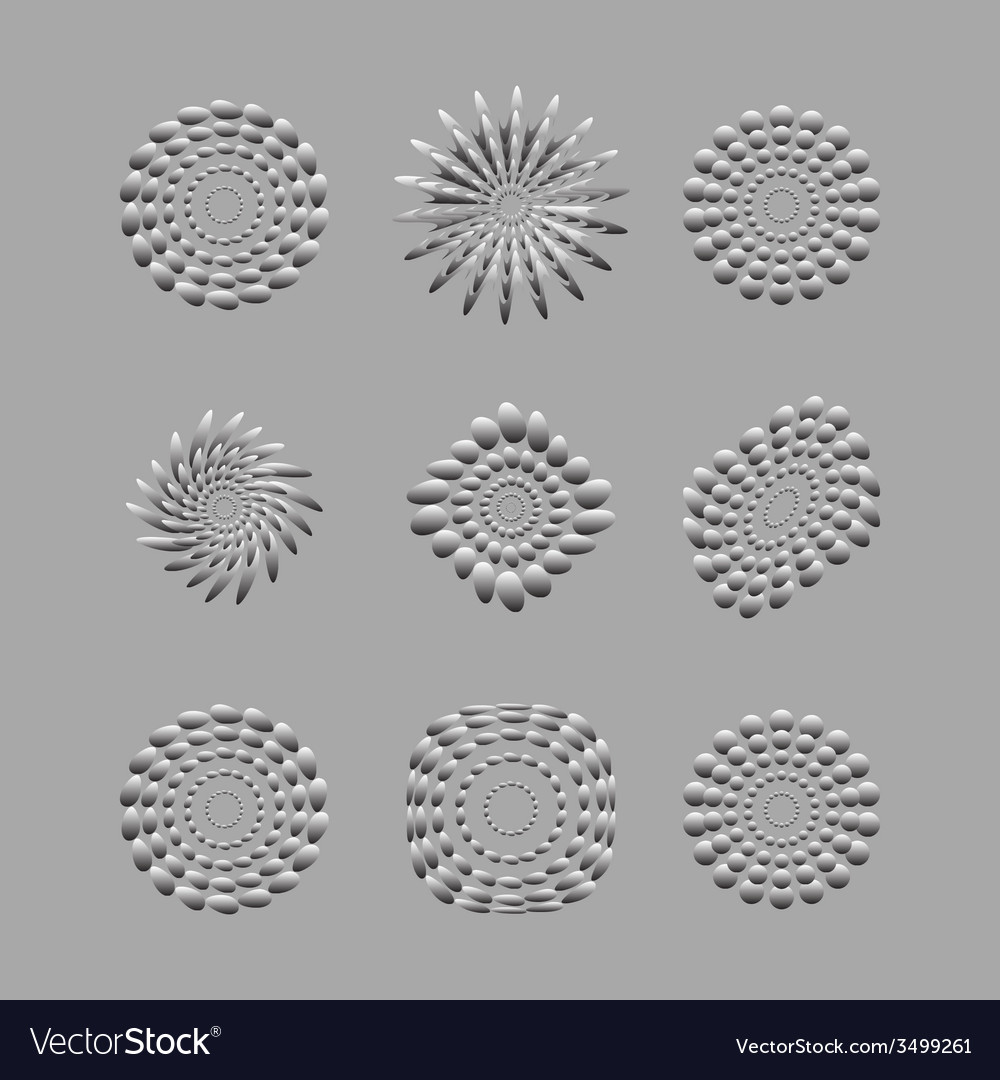 White abstract circles with drop shadow background