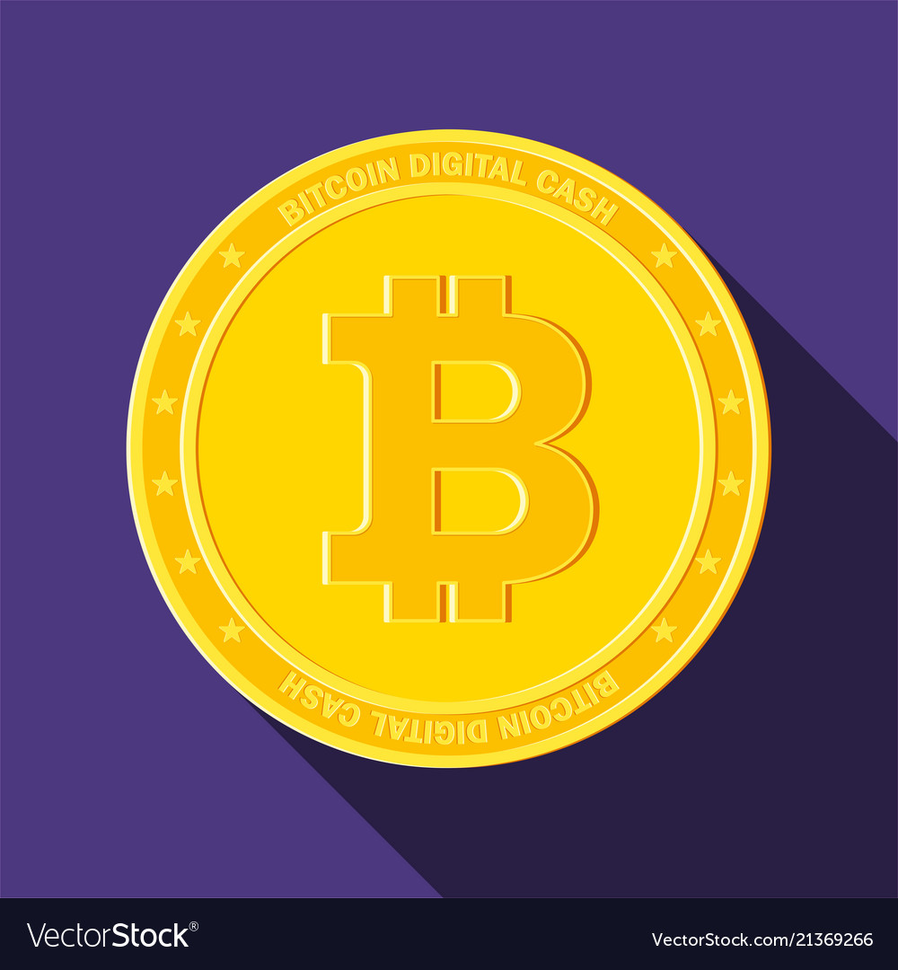 Bitcoin on violet background