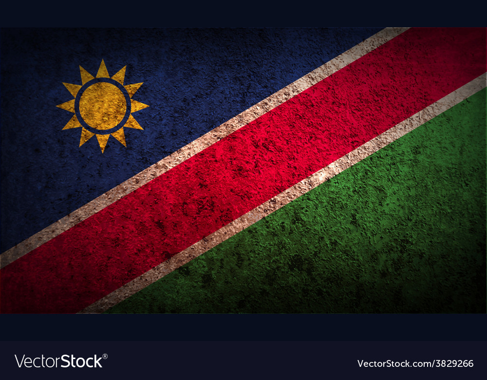 Flag of namibia with old texture