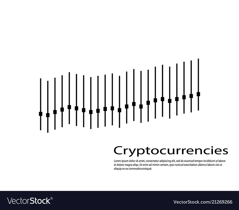 Graph of cryptocurrency graphics and analytics vector image Graph of cryptocurrency graphics and analytics